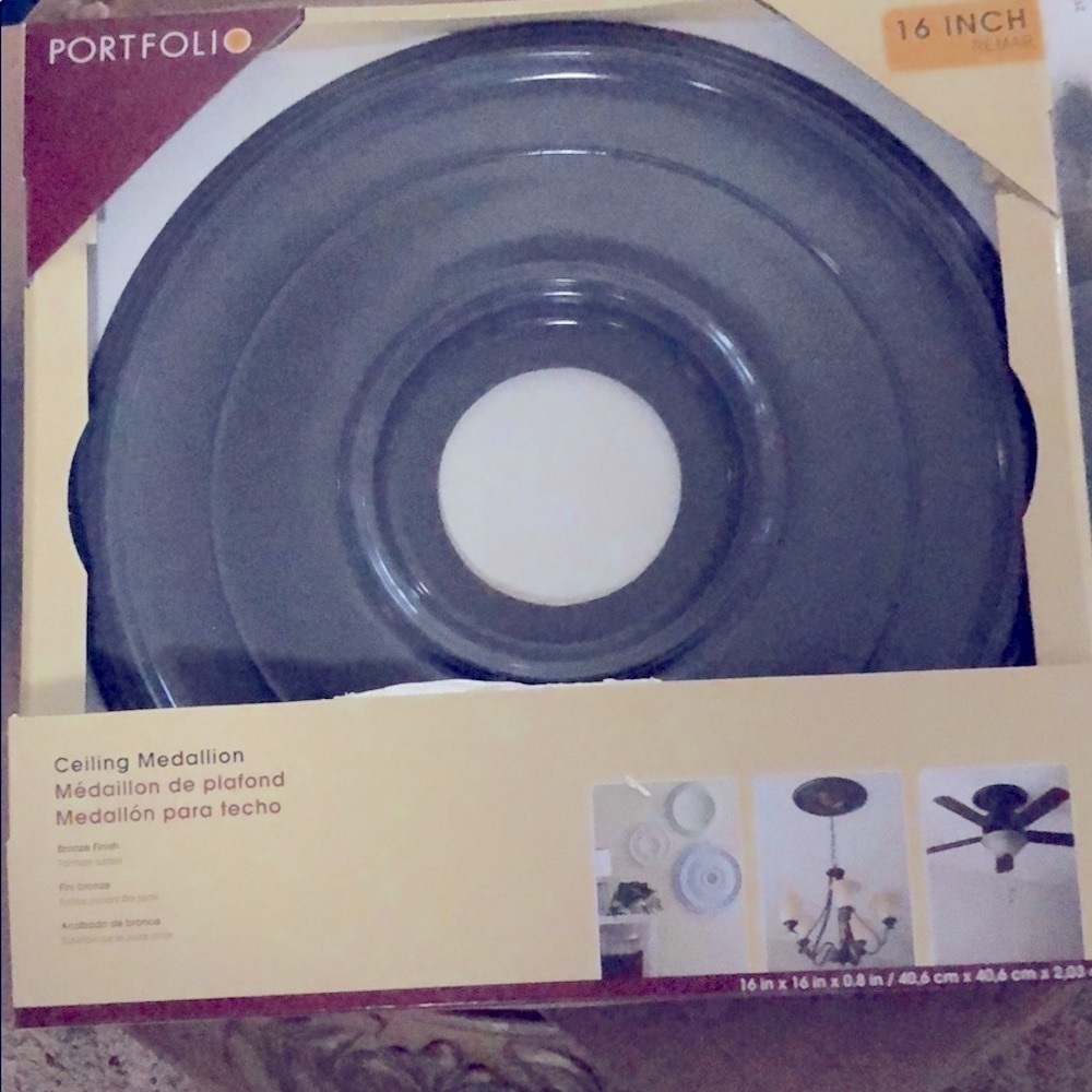 Portfolio Ceiling Medallion -  16 inches - Gray